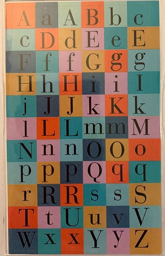 Autocollants carrés Lettres multicolores alphabet stickers scrapbooking - Imagen 2 de 2