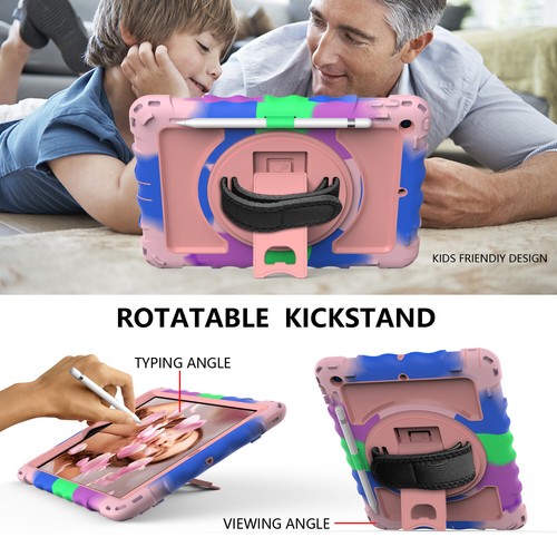 360 Rotating Case Cover+Strap+Screen Protector For iPad 7th Generation 10.2 inch - Picture 8 of 68