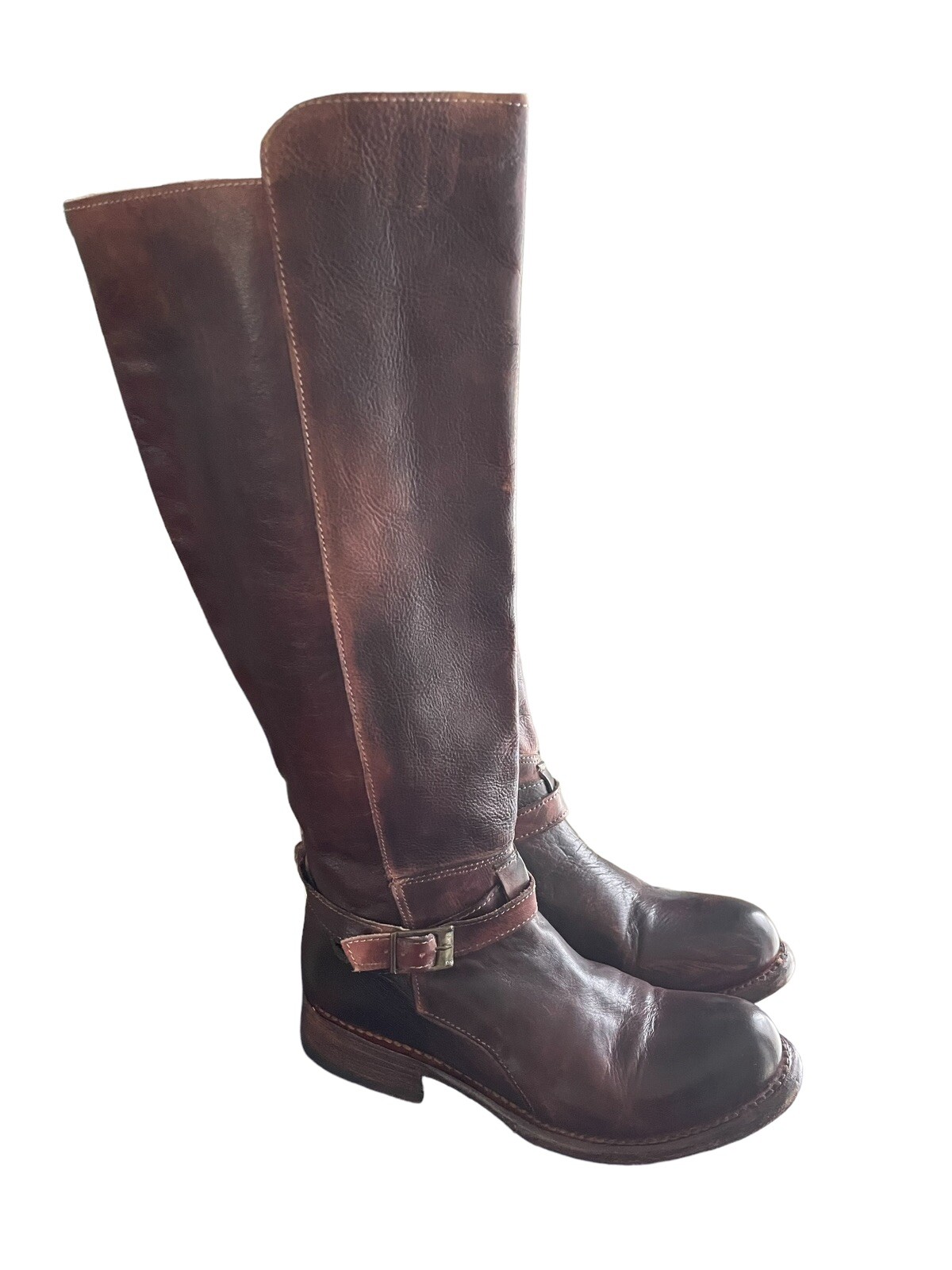 BED STU Cobbler Series Bristol Tall Brown Riding Boots Womens Size 6.5