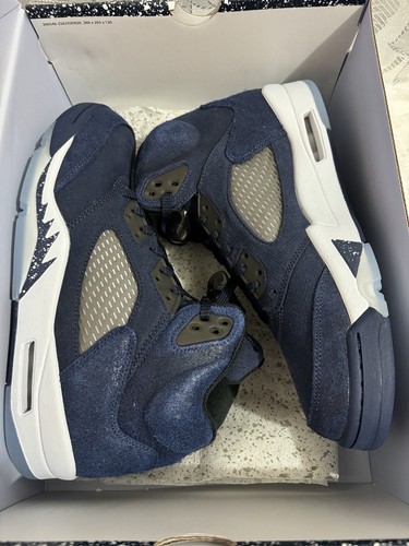 AIR JORDAN 5 RETRO SIZE 11 MIDNIGHT NAVY BLACK PREMIUM FD6812 400 GRAY METALLIC - Picture 12 of 16