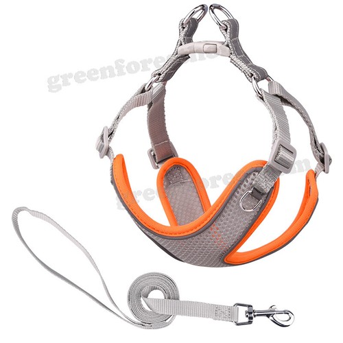 Dog Harness Leash Pet Cat No Pull Adjustable Breathable Reflective Outdoor Vest - Picture 7 of 17
