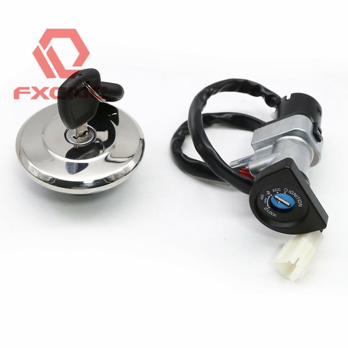FXCNC Motorcycle Ignition Switch& Gas Fuel Cap Cover+2Keys For GX750/500 4wires - Picture 7 of 9