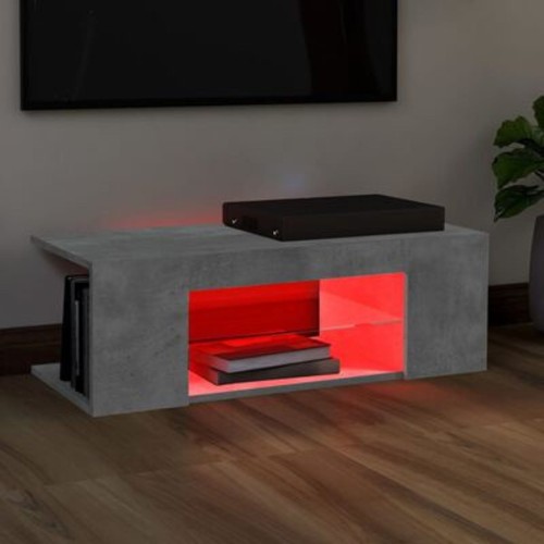 Modern TV Cabinet With Led Lights TV Stand Entertainment Centre Engineered Wood - Picture 29 of 41