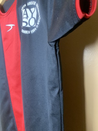 Kids Unisex Fox Sport Soccer Shirt Size YM Black Red V Neck Short Sleeve Uniform - Picture 7 of 15