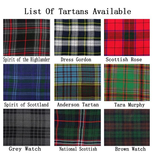 Kilt Utilitaire Écossais Pour Hommes En Laine Acrylique 50+ Tartan - Picture 8 of 10