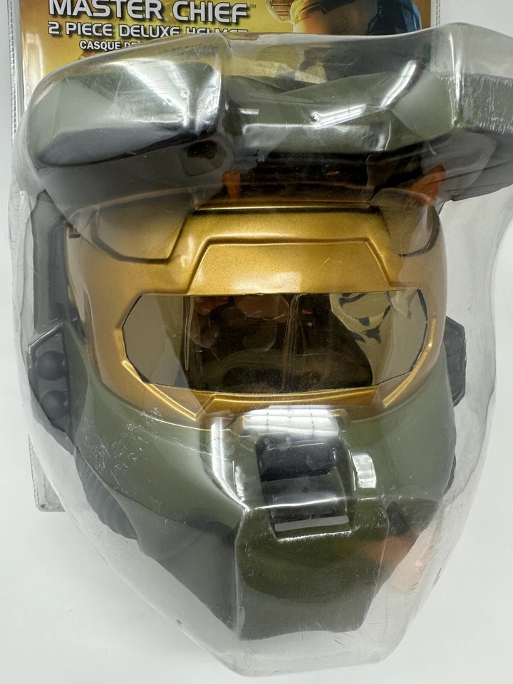 Master Chief Helmet Adult HALO Costume Mask - NIP Flaws See Pics - Image 2 of 4