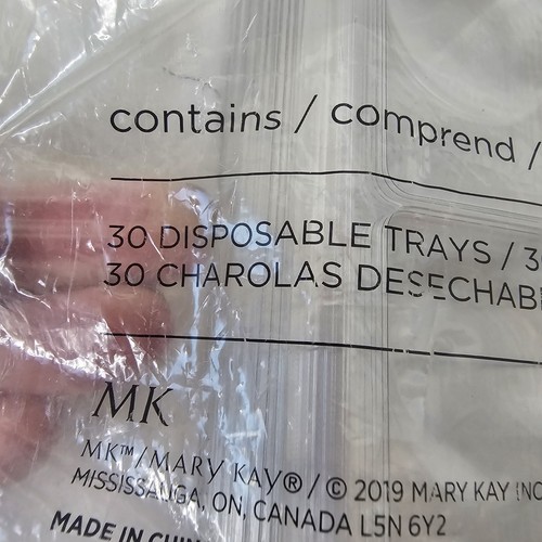 Mary Kay 30 Pack Sealed Disposable Cosmetic Trays Clear - Picture 3 of 5