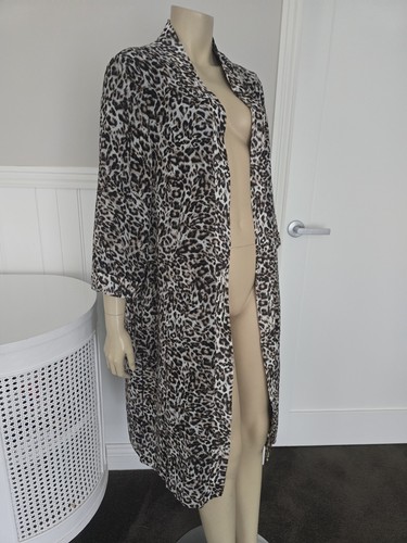 DECJUBA 'Dani' animal print kimono duster jacket Medium 10 12 NEW with tags $109 - Picture 5 of 10