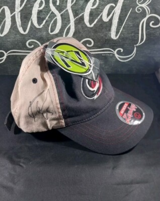 zephyr NLH Carolina Hurricanes Trap back Hat dead Stock Singed by Ron Hainsey 65