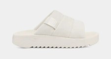 Ugg Maxxer White Woven Slide Sandal Sugarcane EVA Size 8 10 11 Mens Brand New