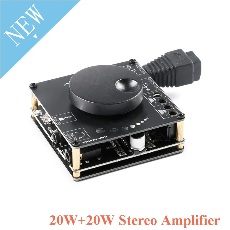 20W+20W Stereo Power Digital Amplifier Bluetooth AUX APP Control 12V 24V 20W+20W Stereo Power Digital Amplifier Bluetooth AUX APP Control 12V 24V