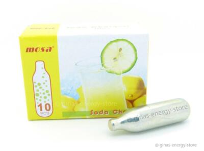 50 x Mosa Soda Co2 8g Sodakapseln Sodapatronen für Sodabereiter Syphon Wassers
