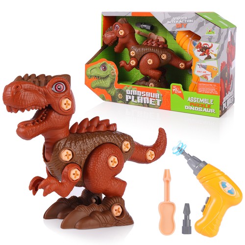 Dinosaur Toys Dinosaur Figure Toy Build Toy Set Educational Toys With Drills - Afbeelding 1 van 8