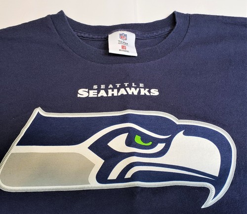 Camiseta Russell Wilson #3 azul XL con logotipo del equipo de la NFL Seattle Seahawks - Imagen 2 de 4