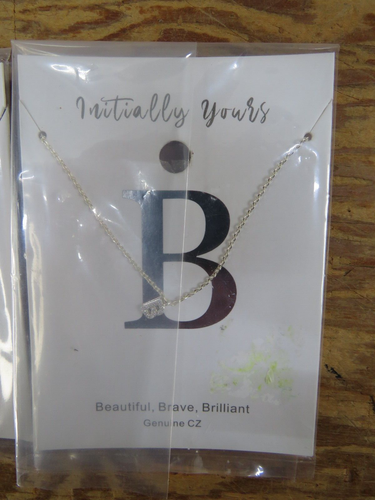 Lote de 3 Collares Nuevos Inicialmente Tuyos Letra "B" 2 Estilos Plata - Imagen 3 de 4