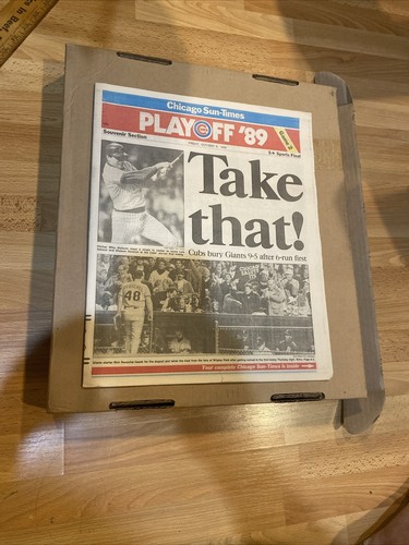 LOT OF VTG CHICAGO CUBS 1989 PLAYOFFS NEWSPAPER NEWSPAPERS PLUS 1998 BONUS - Picture 3 of 14
