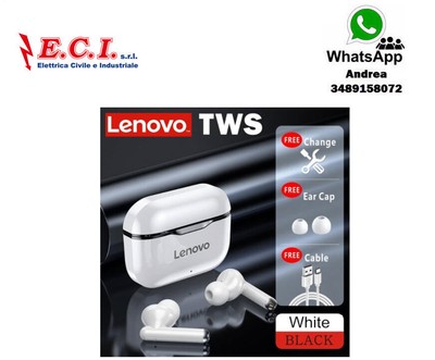 Auricolari Bluetooth Lenovo LP1 TWS IPX4 Cuffie sportive impermeabili | eBay