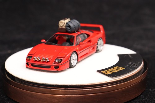 New 1:64 Diecast Model PGM Ferrari F40 Red Travel Deluxe Version Last One - 第 1/8 張圖片