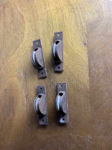 Antique Sash Window Pulley Wheels x4 - Picture 5 of 11