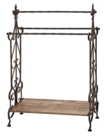 Gwg Outlet Towel Rack With Wrought Black Metal And Brown Wood Shelf 50403 on sale Gwg Outlet Towel Rack With Wrought Black Metal And Brown Wood Shelf 50403 on sale
