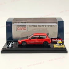 Hobby Japan 1:64 EG6 Diecast Car Models Miniature Collection with Engine Display