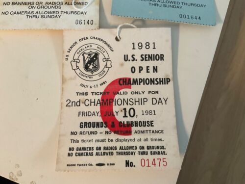 1991 1981 & 1985 Senior US OPEN Golf Oakland Hills Tickets Jack Nicklaus Winner - Picture 4 of 5