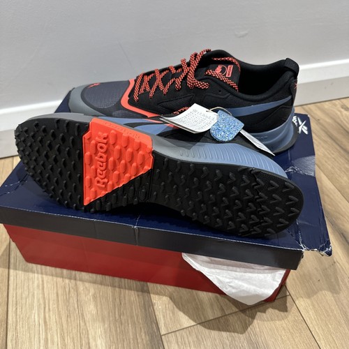 Reebok Lavante Trail 2 Pure Grey 6/Core Nero/Blu Ardesia UK 12 - Foto 5 di 7