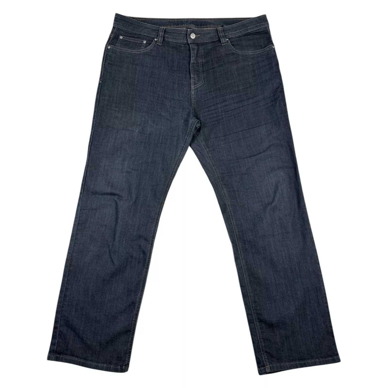 prana bridger slim fit straight leg stretch denim dark wash pants