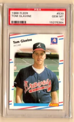 1988 Fleer #539 Tom Glavine ROOKIE RC Atlanta Braves PSA 10 Gem Mint MT
