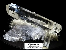 QUARTZ CRYSTAL CLUSTER LAB GROWN  BY R&D XTALS INC, IN CLEVELAND, OHIO, USA