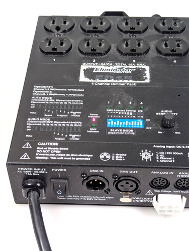 Eliminator Lighting ED15 4-Channel Lighting Fixture DMX Dimmer Pack - Picture 4 of 7