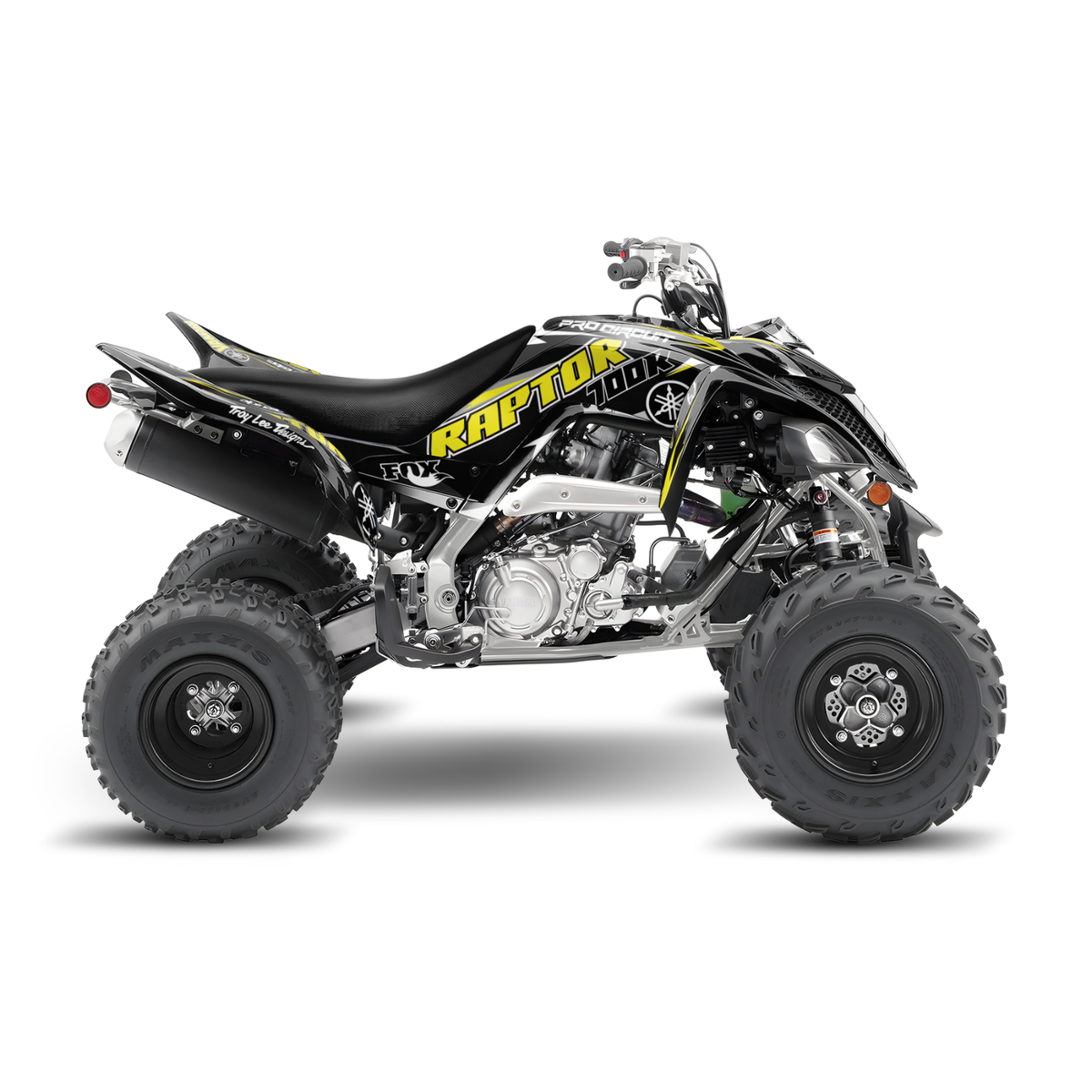 Kit Graphique Autocollant Vinyl Pour Yamaha Raptor 700 700R (2013-2024) - Personnalisable Rouge - 12 Mil