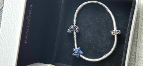 PANDORA Armband "SHINING MOON". Länge 19 cm im Geschenkkarton - Bild 4 von 7