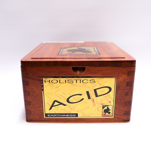 Acid Holistics Earthiness Empty Wood Cigar Box 7" x 6" x 3.75" - Picture 2 of 11