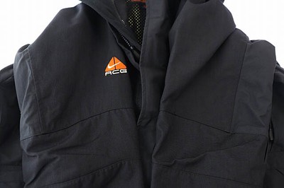 Nike Acg Vintage 90S Nylon Mountain Jacket Black Brand Old Clothes Vector