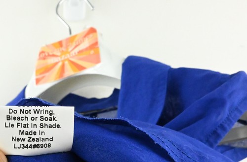 Annah Stretton 100% cotton collared sleeveless blouse in cobalt blue size UK14 - Bild 8 von 8