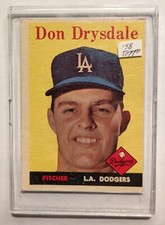 1958 Topps, MLB Vintage Baseball; Don  Drysdale, #25