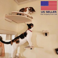 3/4Pcs Corner Hammock with Steps Set Wall Mounted Cat Climbing Shelf For Indoor