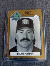 BRIAN HARPER 1994 MILWAUKEE BREWERS MILLER BREWING RARE BASEBALL CARD SGA