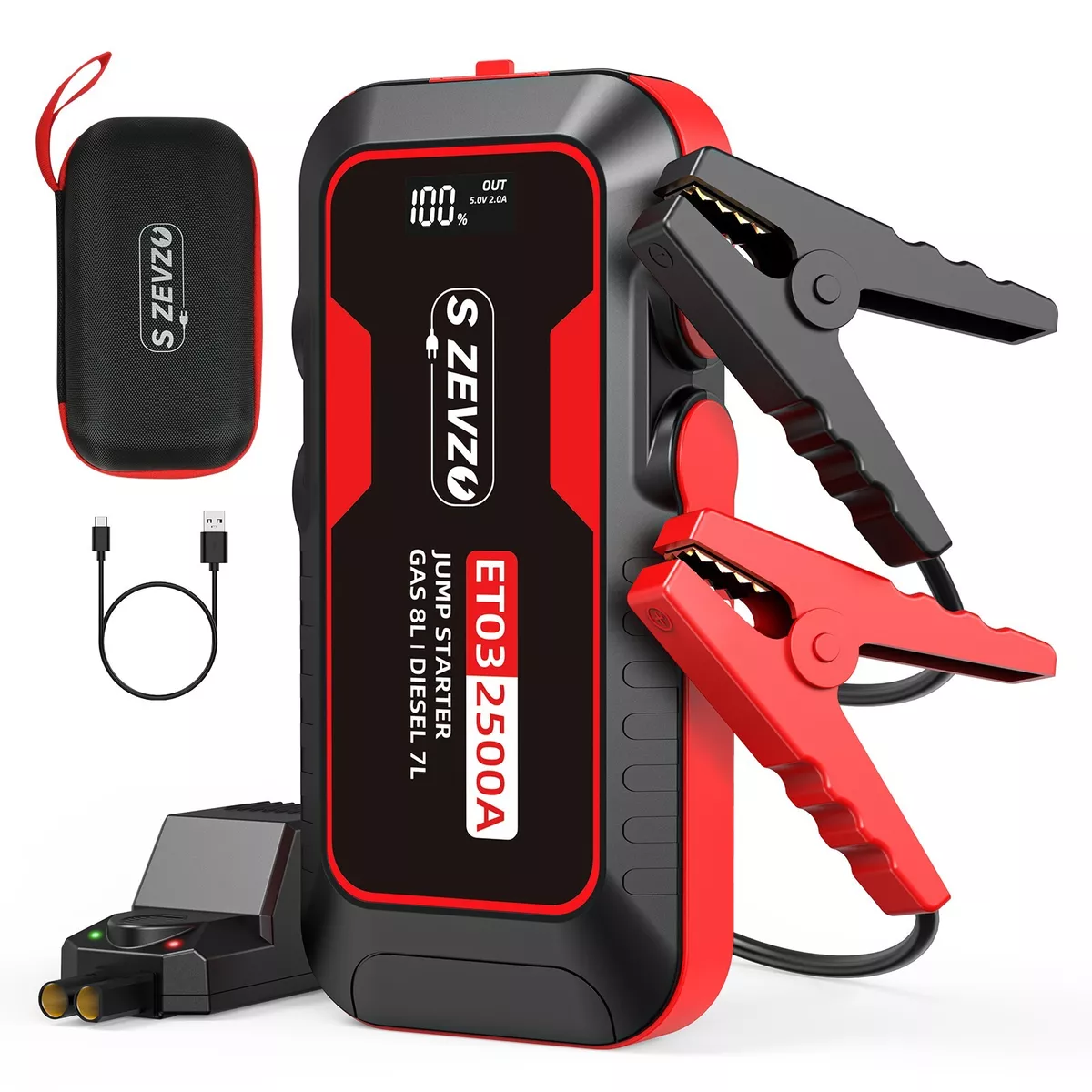 GOOLOO Jump Starter, 1200A Portable Jump Starter Box - Car Battery Booster  Pack For Up To 7.0L Gas And 5.5L Diesel Engine, SuperSafe 12V Auto Battery  Jump Starter With Quick Charge Ports 