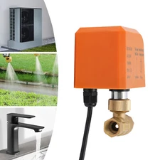 3/8" Motorized Ball Valve N/C, Two-Way, 2-wire Normally Closed, Brass