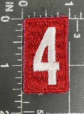 Vintage Boy Scouts of America BSA Scouting Red Troop Number Four 4 4 Patch
