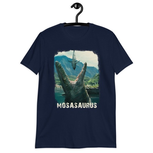 Mosasaurus Shark Dinosaur Jurassic Short-Sleeve Graphic T-Shirt - Picture 5 of 10