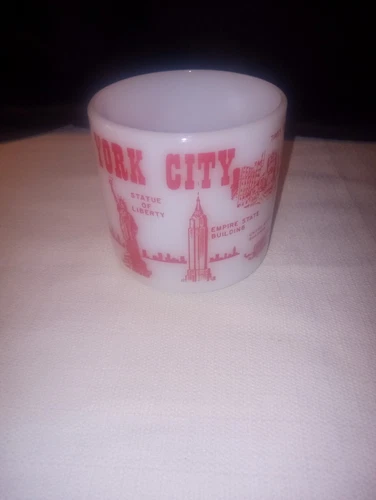 Vintage Federal Glass New York City Glass Mug
