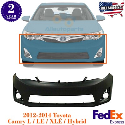 TOYOTA CAMRY HYBRID FRONT BUMPER COVER PRIMED (LE/XLE)(WO/SENSOR) OEM#5211906974 2012-2014 PL#TO1000378