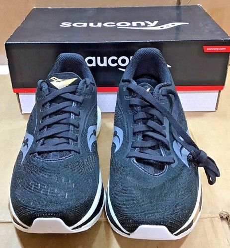 Saucony Men's Endorphin Speed Running Shoes Black/Gold - Picture 2 of 7