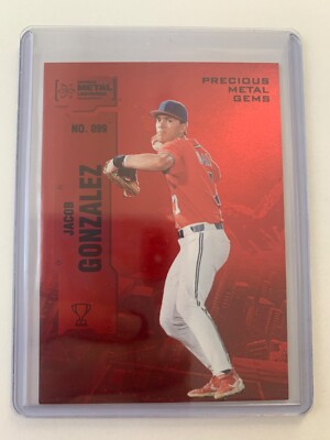 2022 Skybox Metal Universe Champions PMG Red #D /100 Jacob Gonzalez #099 RC SSP