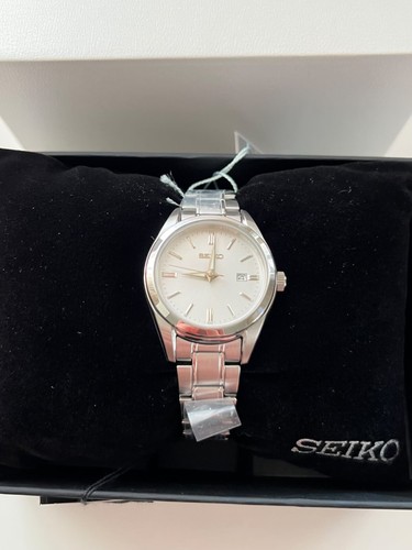 Seiko Essentials Silver Women's Watch - SUR633 - New with Tags/Box/Cards