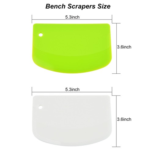 2 Pcs Dough Scraper and 3 Pcs Stainless Steel Cake Icing Spatula for Baking F... - Picture 2 of 7