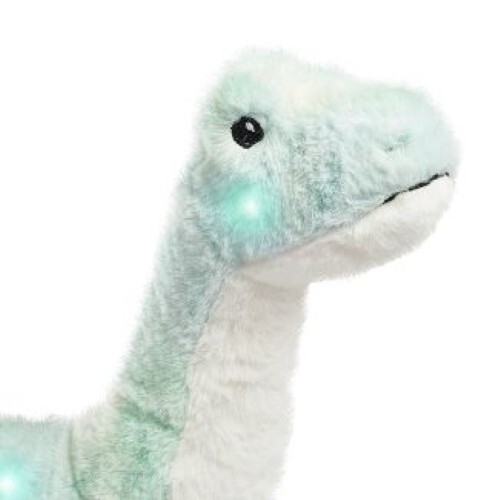 Luces brillantes LED FAO Schwarz 12" con sonido Apatosaurus dinosaurio juguete felpa - Imagen 6 de 7